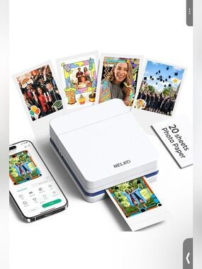 Photo printer PP01 color mini portable printer instant smartphone injekt printer